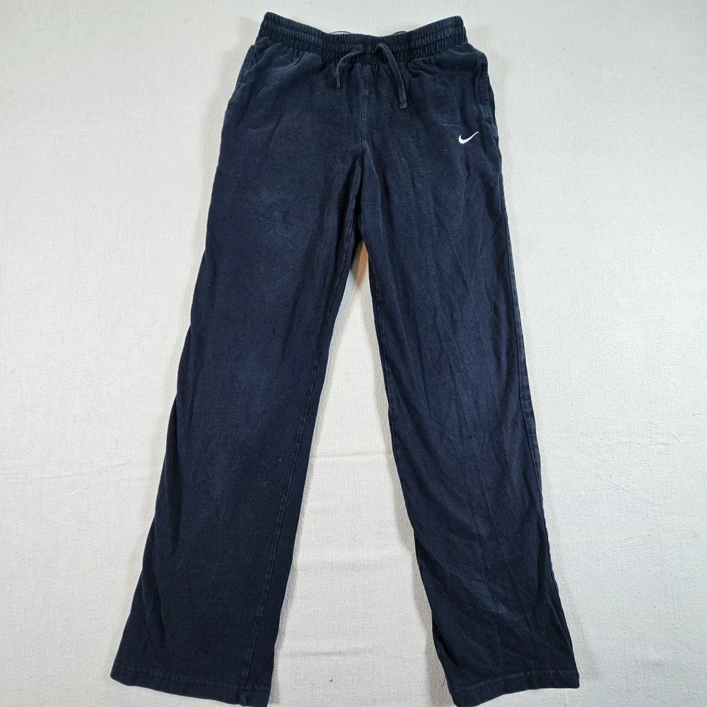 Nike Sweatpants‎ Mens Small Navy Blue Cotton Drawstring Straight Leg 412172-475